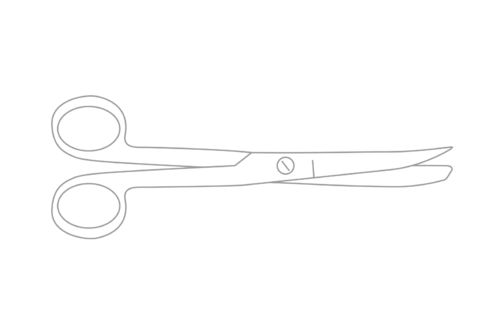 Surgical Scissor 115mm curved
